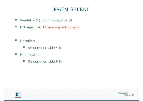 periodisering af taf i eal/asl sager og eal Â§ 3 - Kromann Reumert