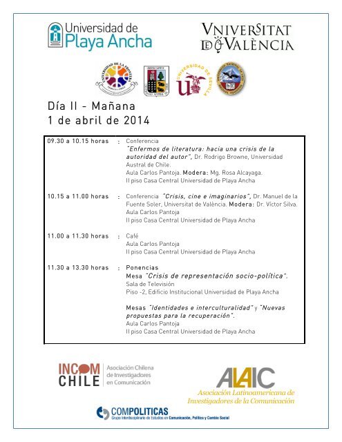 Programa II Seminario interdisciplinar “Relatos culturales de la crisis”