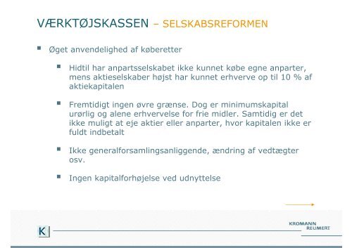 AKTIELÃNSSEMINAR - Kromann Reumert