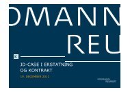 JD-CASE I ERSTATNING OG KONTRAKT - Kromann Reumert