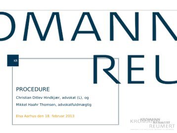 PROCEDURE - Kromann Reumert