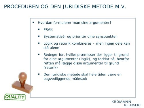 PROCEDURE - Kromann Reumert