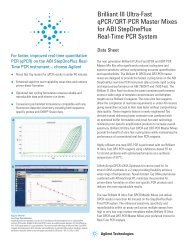 Brilliant III Ultra-Fast qPCR/QRT-PCR Master Mixes for ABI ...