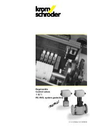 Regelventile Control valves RV, RVS, system gastechnic