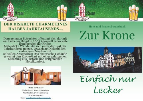 Download Menu Karte PDF - Hotel zur Krone