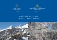 CALENDAR OF EVENTS 2012/2013 winter season - Grand Hotel ...