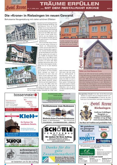 Download PDF-Document. - Hotel - Restaurant Krone Rielasingen