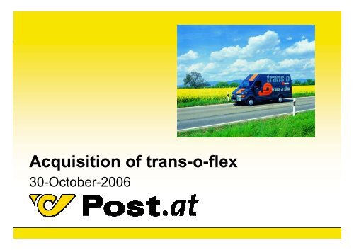 Acquisition of trans-o-flex