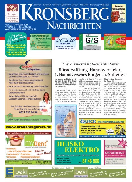 lokal - Kronsberg Nachrichten