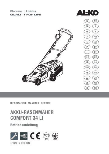 Akku-RAsenmäheR ComfoRt 34 Li - AL-KO