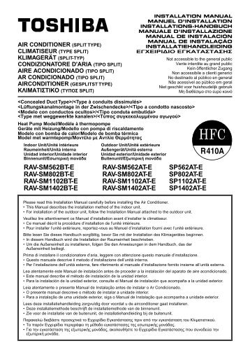RAV-SM562BT-E RAV-SM562AT-E SP562AT-E RAV-SM802BT-E ...