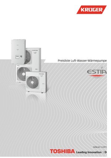 Preisliste Luft-Wasser-WÃ¤rmepumpe - KrÃ¼ger and Co