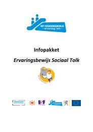 Infopakket Ervaringsbewijs Sociaal Tolk - Kruispunt Migratie-Integratie