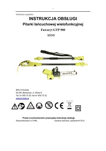 instrukcja obsÅugi pilarki elektr 2w1 Faworyt GTP900.pdf - Krysiak