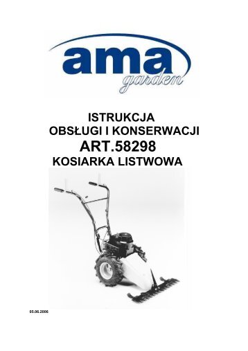 instrukcja obsÅugi kosiarka listwowa AMA 58292.pdf - Krysiak