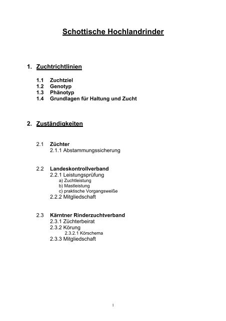 Schottische Hochlandrinder - Kärntner Rinderzuchtverband