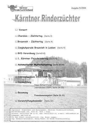 ffl Braunvieh - Züchtertag (Seite 4) - Kärntner Rinderzuchtverband