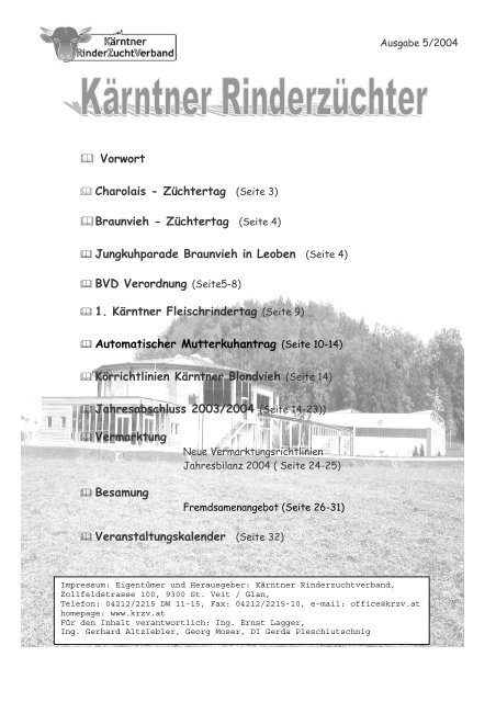 ffl Braunvieh - Züchtertag (Seite 4) - Kärntner Rinderzuchtverband