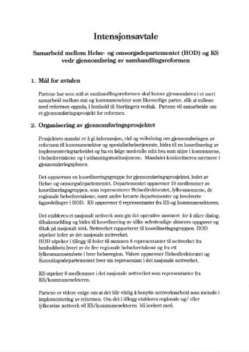 Intensjonsavtale HOD.pdf - Regjeringen.no