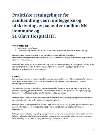 Retningslinjeg for samarbeid vedrÃ¸rende inn - KS