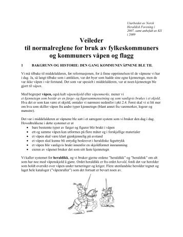 Veileder til bruk av kommunevÃ¥pen og flagg (pdf) - Selbu kommune