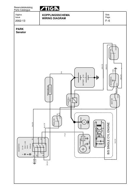 1 KOPPLINGSSCHEMA F- WIRING DIAGRAM 2002-13 GARDEN