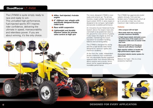 DESIGNED FOR EVERY APPLICATION
