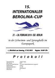 10:00 Uhr P rotokoll - KSC-Schwimmen