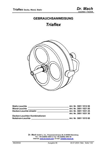 Gebrauchsanweisung Triaflex R96 - Dr. Mach