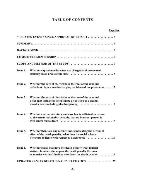 report of the kansas judicial council death penalty advisory