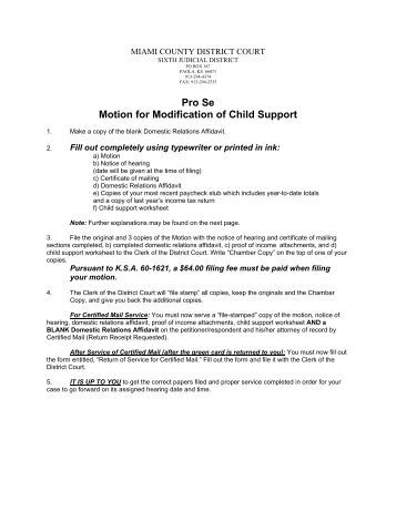 Worksheets Child Support Worksheet Kansas appendix i child support worksheet kansas judicial branch pro se motion for modification of judicial