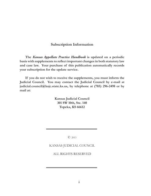 kansas appellate practice handbook - Kansas Judicial Branch