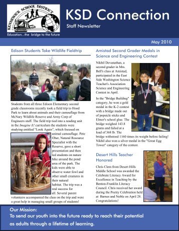 May 2010 Staff Newsletter - Kennewick School District