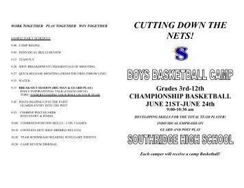 southridge boys basketball camp brochure doc kennewick