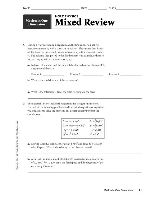 Chapter 2 Speed Worksheet