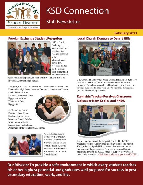 February Staff Newsletter - Kennewick School District