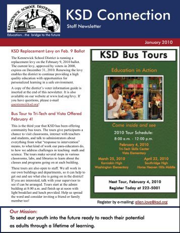 January 2010 Staff Newsletter - Kennewick School District