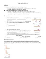 Lab 7: Torque And Static Equilibrium - Physics