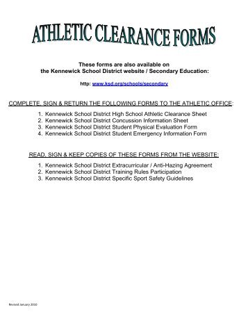 Clearance Packet - Kennewick School District