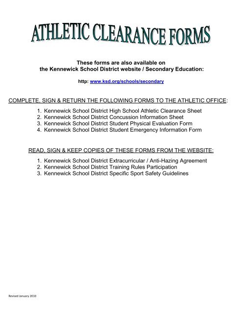Athletic Clearance Form Template