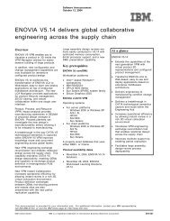 ENOVIA V5.14 delivers global collaborative engineering ... - IBM