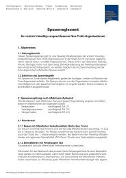 Spesenreglement fÃ¼r Non-Profit-Organisationen - Stiftung ...