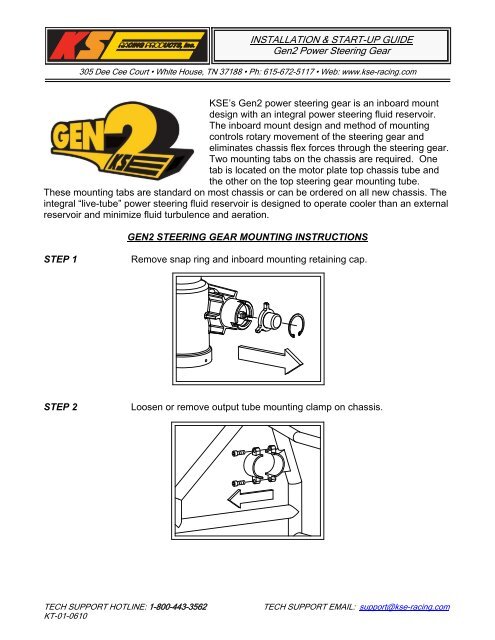KSE Gen 2 Steering Installation - KSE Racing Products