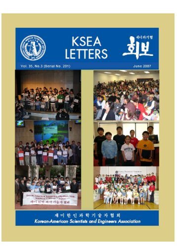 KSEA Letters, Vol. 35, No. 3 (June 2007) 1 - Korean-American ...