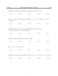 Download Math Test Sample: 4th Grade
