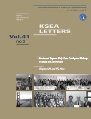 ksea letters - Korean-American Scientists and Engineers Association