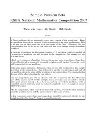 Sample Problem Sets KSEA National Mathematics ... - KSEA-NE