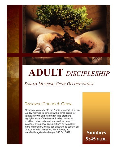 ADULT DISCIPLESHIP - Aldersgate United Methodist Church, Slidell