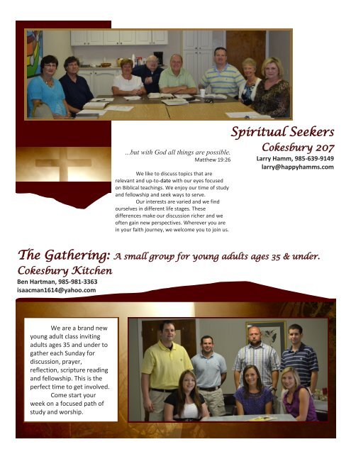 ADULT DISCIPLESHIP - Aldersgate United Methodist Church, Slidell