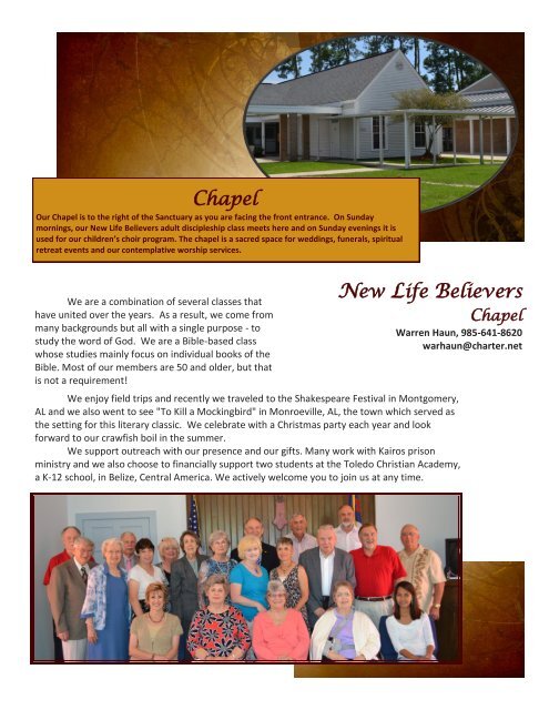 ADULT DISCIPLESHIP - Aldersgate United Methodist Church, Slidell